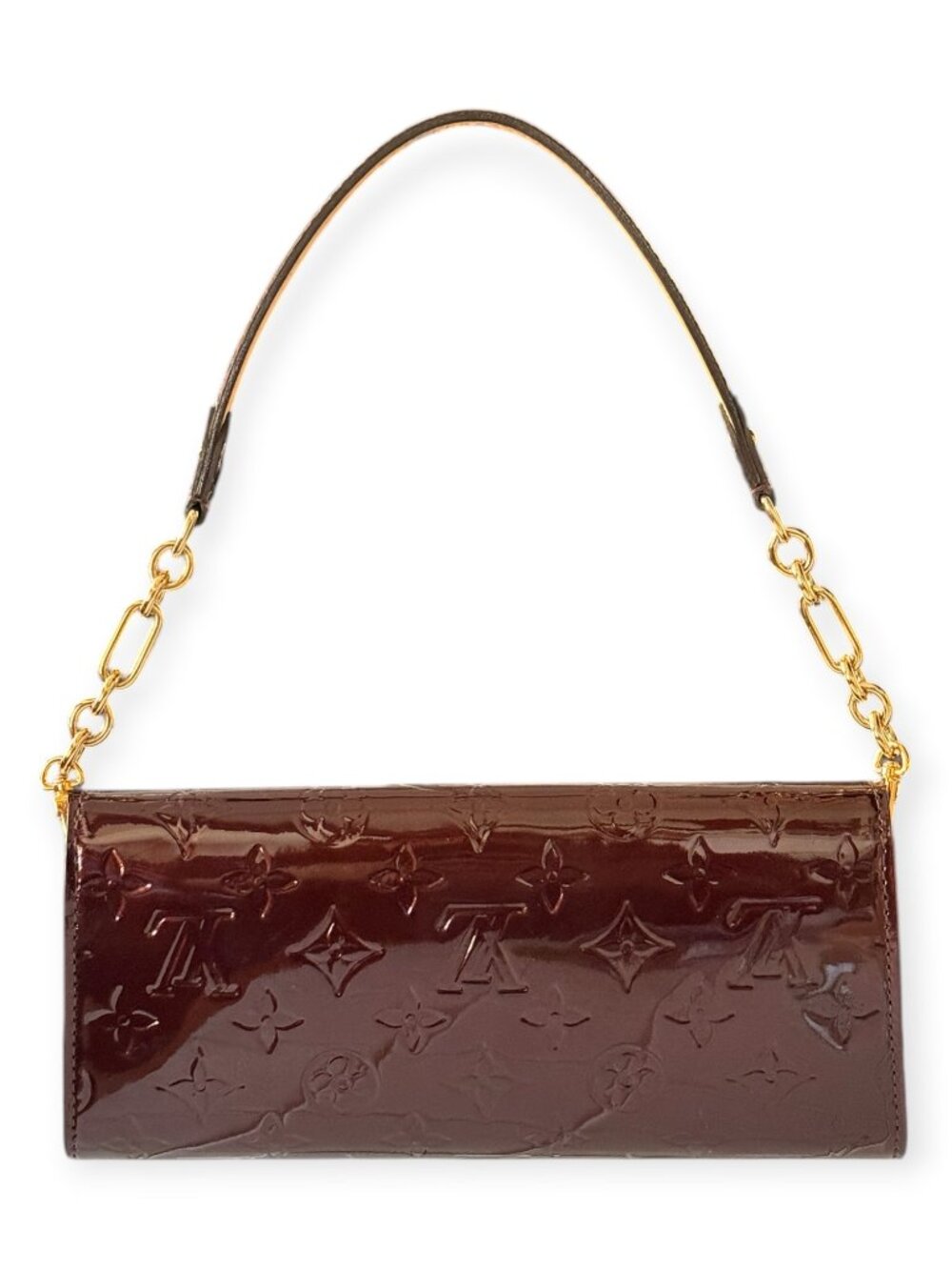 Louis Vuitton Sunset Boulevard Monogram Vernis Shoulder Bag | Amarante - Picture 4 of 7